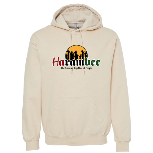 Harambee Adult Softstyle Fleece Pullover Hooded Sweatshirt -- Sand