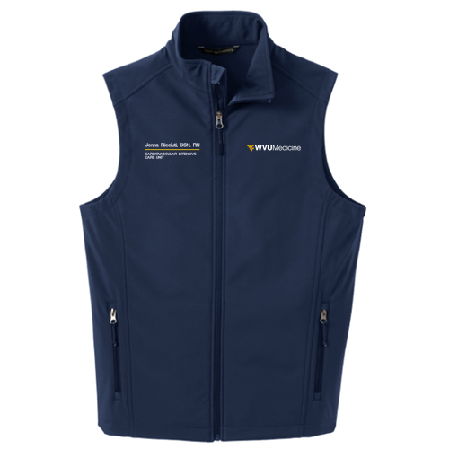 Embroidered Port Authority Core Soft Shell Vest -- Dress Blue Navy