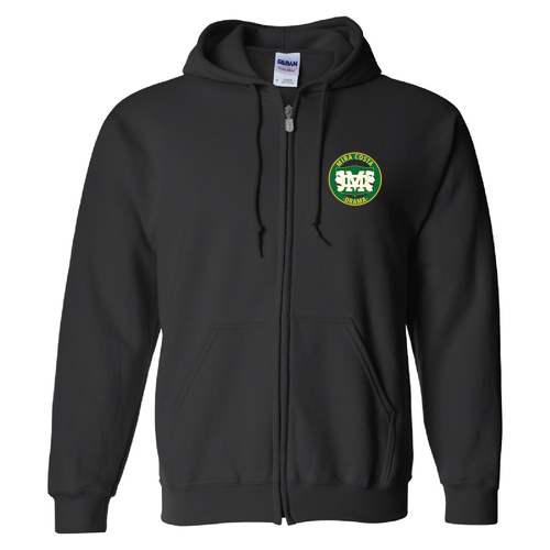 Gildan Full Zip Hooded Sweatshirt -- Black