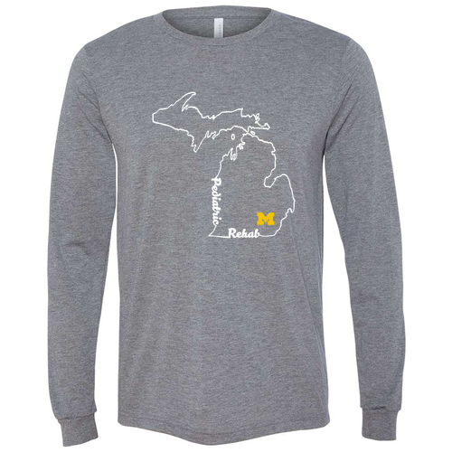 Mens/Unisex Bella Canvas Soft Fitted Triblend Long Sleeve Tee -- Grey Triblend