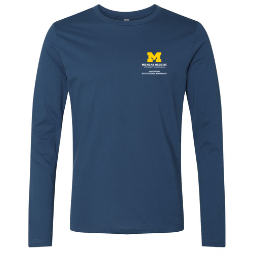 Mens/Unisex Next Level Soft Fitted Long Sleeve Tee -- Cool Blue