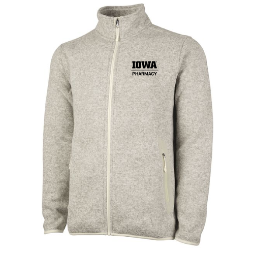 Charles River Mens Heathered Fleece Jacket -- Oatmeal Heather