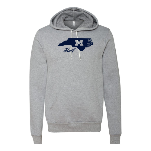 Mens/Unisex Bella Canvas Soft Poly-Cotton Fleece Pullover Hooded Sweatshirt -- Athletic Heather