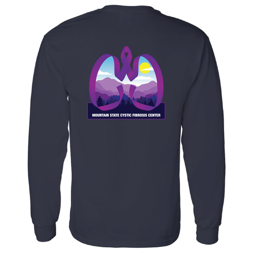 WVU Medicine Gildan Heavy Cotton Longsleeve Basic T-Shirt -- Navy
