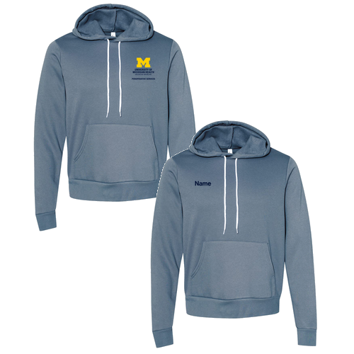 Perioperative Services Mens/Unisex Bella Canvas Sponge Fleece Hoodie -- Steel Blue