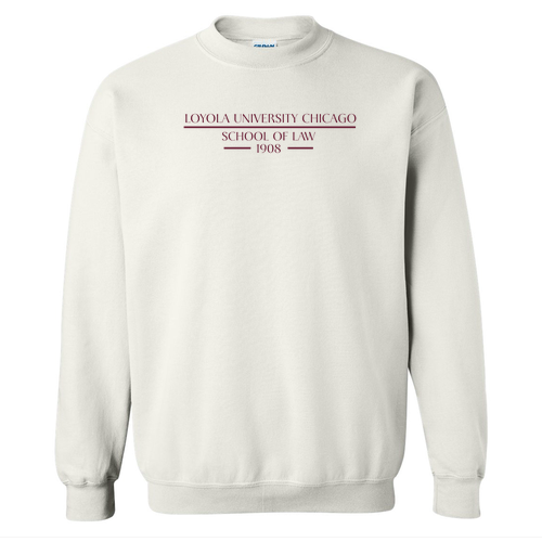 School Of Law Est. 1908 Crewneck Sweatshirt -- White