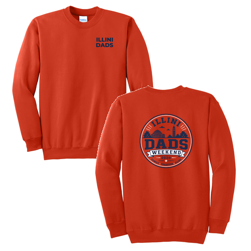 Illini Dads Crewneck Sweatshirt -- Orange
