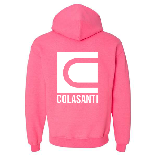 Gildan Heavy Blend Hooded Sweatshirt -- Safety Pink