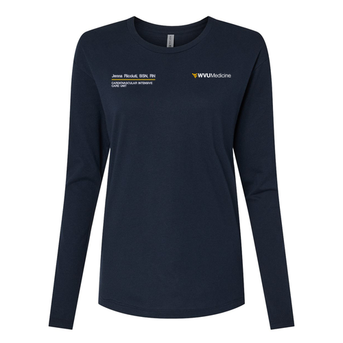 Next Level Women's Cotton Relaxed Long Sleeve T-Shirt -- Midnight Navy