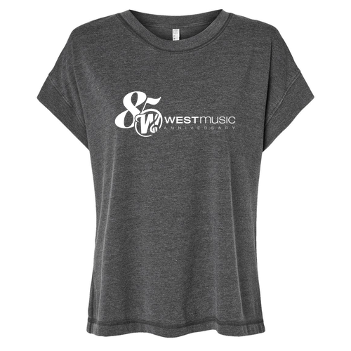 LAT Ladies Vintage Wash Tee -- Washed Black Horizontal