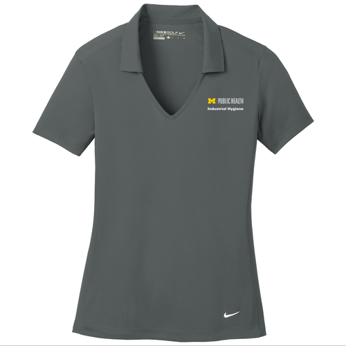 Ladies Nike Golf Dri Fit Vertical Mesh Polo -- Anthracite