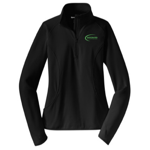 Sport Tek Ladies Sport Wick Stretch Half Zip Pullover -- Black