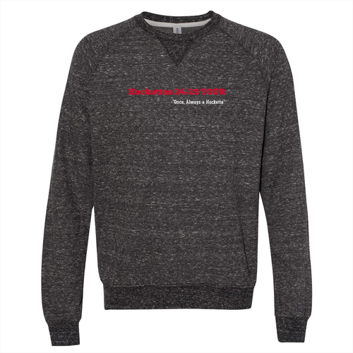 Mens/Unisex Jerzees Snow Heather French Terry Crewneck Sweatshirt -- Black Ink