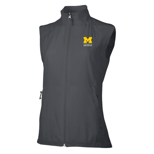 Ladies Charles River Pack-N-Go Vest -- Grey