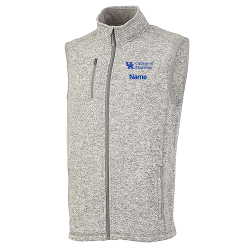 Charles River Mens Pacific Heathered Vest -- Light Grey Heather