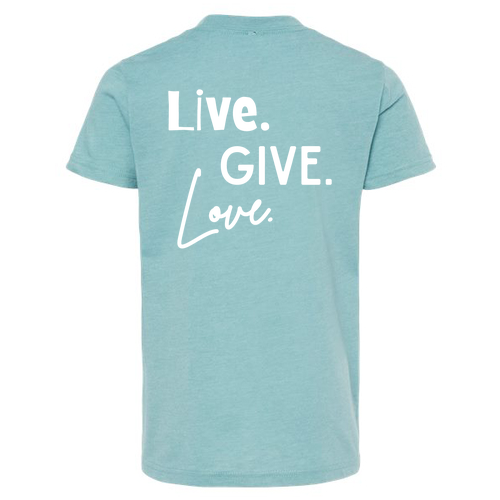 YOUTH Bella Canvas Heather CVC Short Sleeve Tee -- Heather Blue Lagoon