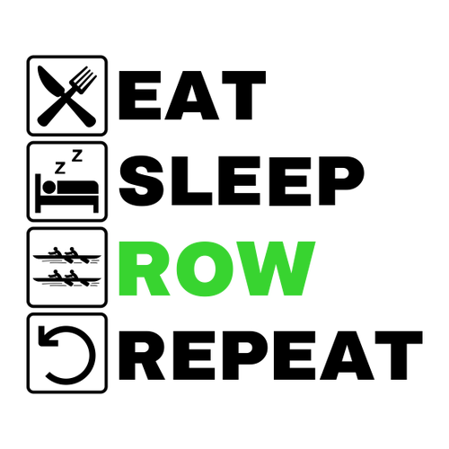Eat, Sleep, Row T-Shirt -- White
