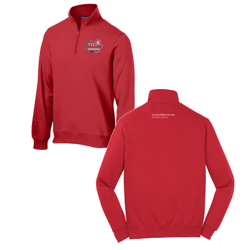 Sport Tek Quarter Zip Sweatshirt -- True Red
