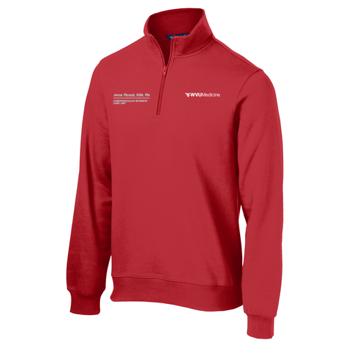 Sport Tek Quarter Zip Sweatshirt -- True Red