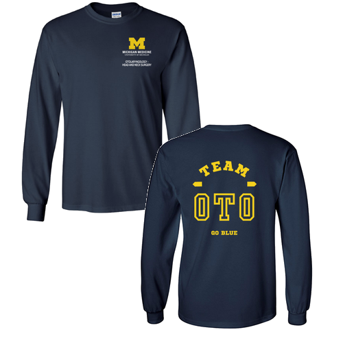 Mens/Unisex Gildan Ultra Cotton Longsleeve Basic T-Shirt -- Navy
