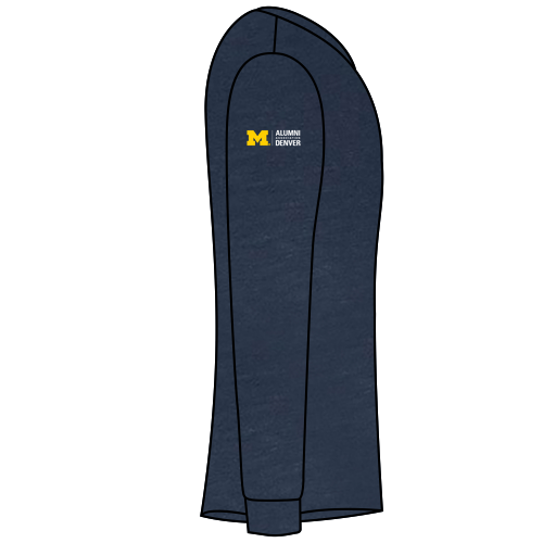 Bella+Canvas Unisex Triblend Long Sleeve Tee -- Navy TriBlend