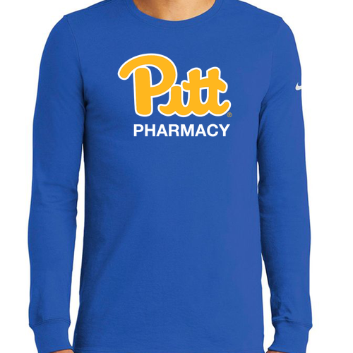 Nike Dri-FIT Cotton/Poly Long Sleeve Tee -- Rush Blue