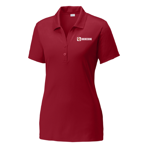 Ladies Sport-Tek PosiCharge  Competitor  Polo -- Deep Red