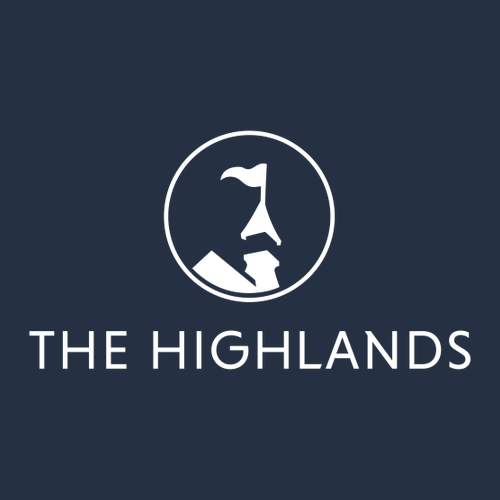 The Highlands Logo 2 White Ink -- Raglan Sweatshirt Navy