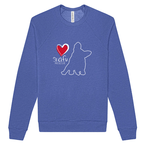 Bella Canvas Unisex Sponge Fleece Raglan Sweatshirt -- Heather True Royal
