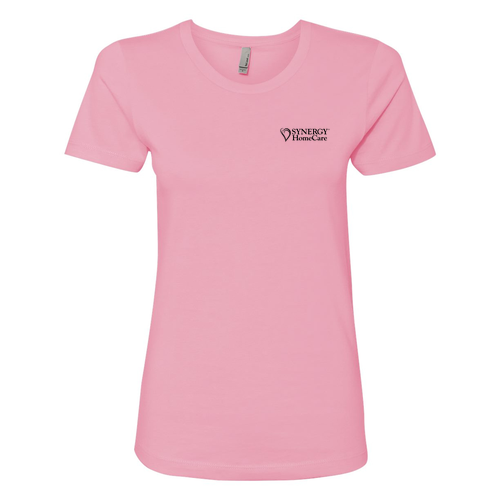 Next Level Ladies Boyfriend Tee -- Light Pink