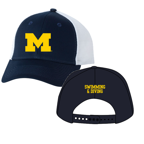 Unisex Trucker Hat -- Navy / White
