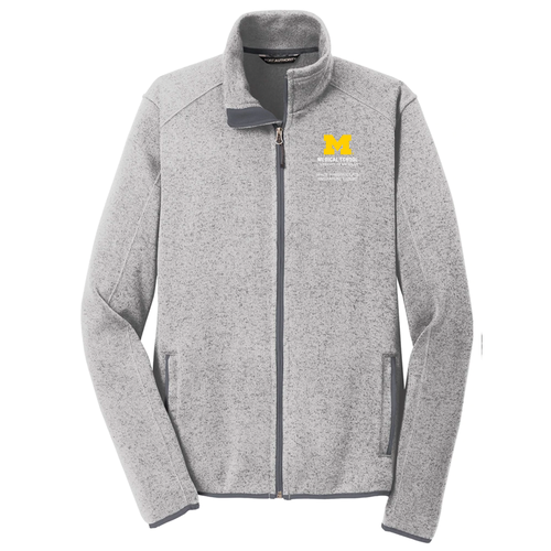 Port Authority Sweater Fleece Jacket -- Grey Heather