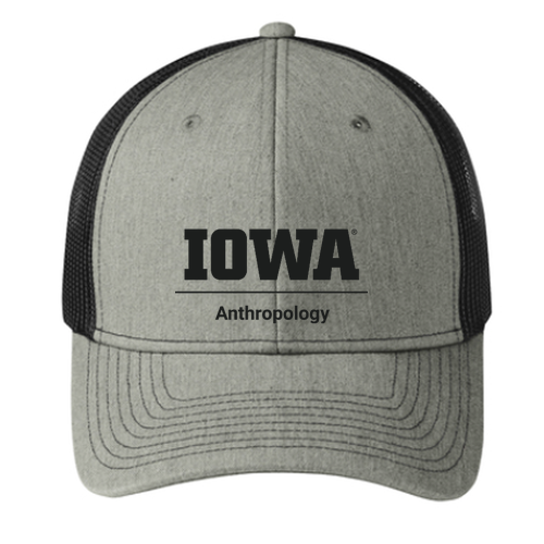 Port Authority Snapback Trucker Cap -- Heather Grey / Black