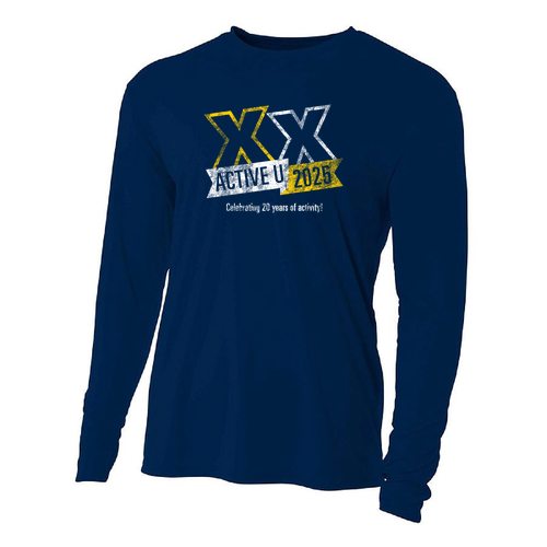 Unisex Performance Longsleeve T-Shirt -- Navy