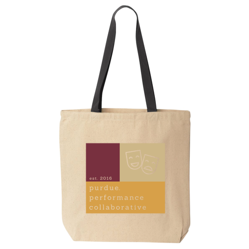 Liberty Bags Canvas Tote with Contrasting Handles -- Natural / Black