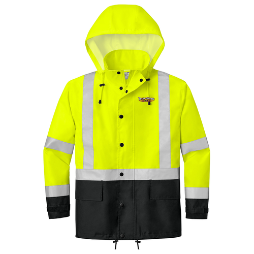 CornerStone ANSI 107 Class 3 Rain Jacket -- Safety Yellow / Black
