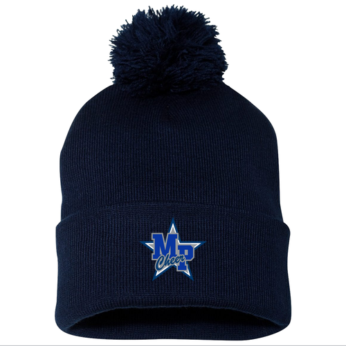 Sportsman Pom Pom Knit Hat -- Navy