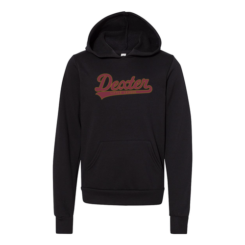 Youth Bella Canvas Soft Sponge Fleece Hooded Sweatshirt -- Black