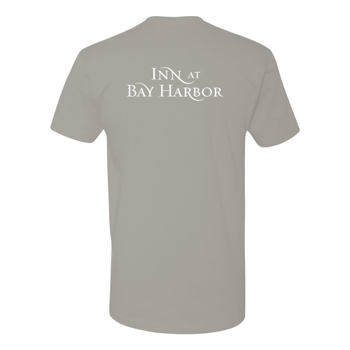 Inn at Bay Harbor 1 color White left chest/back Short Sleeve Tee -- Light Grey