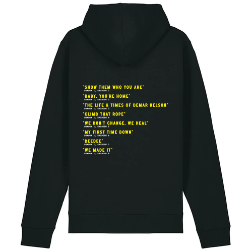 Stanley/Stella Unisex Drummer 2.0 Hooded Sweatshirt (Track List) -- Black