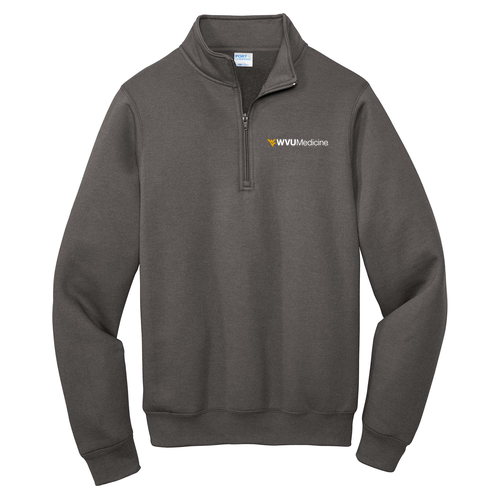 Port and Company Core Fleece Quarter-Zip Pullover Sweatshirt -- Charcoal