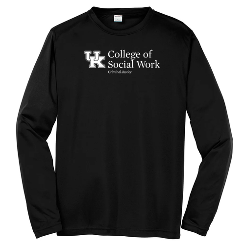 Criminal Justice Sport Tek Long Sleeve Competitor -- Black