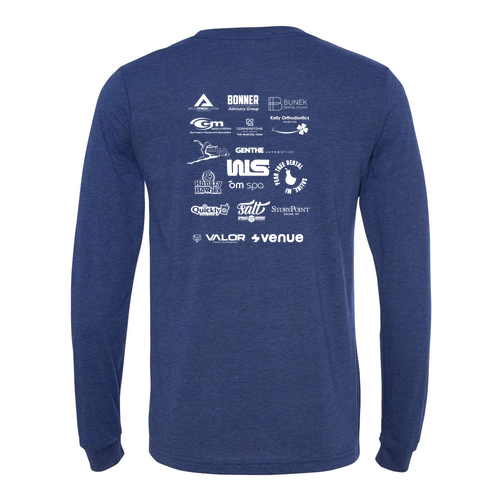Mens/Unisex Bella Canvas Triblend Long Sleeve Tee -- Navy