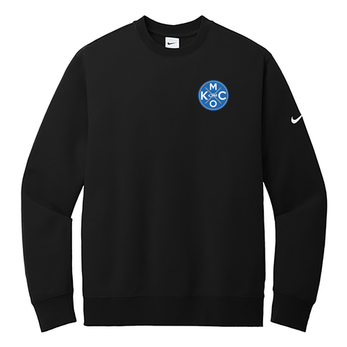 KCMO Nike Club Fleece Sleeve Swoosh Crew -- Black