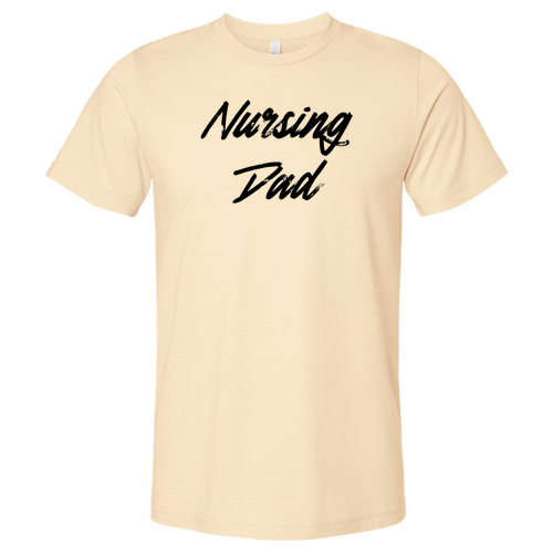 Nursing Dad Bella Canvas Unisex Heather CVC T-Shirt -- Heather Soft Cream