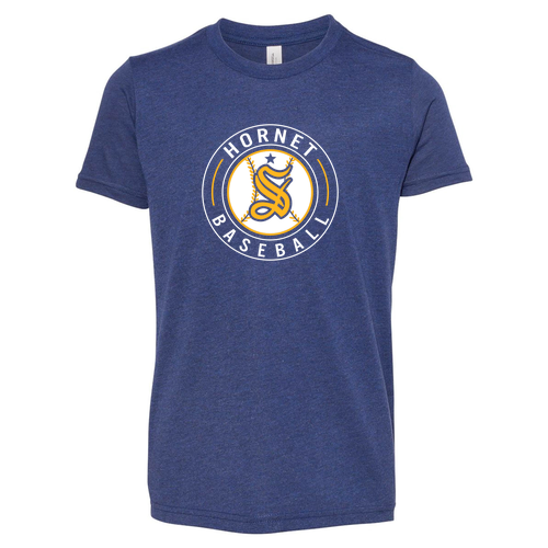Bella Canvas Youth Triblend Jersey Short Sleeve Tee -- Navy TriBlend