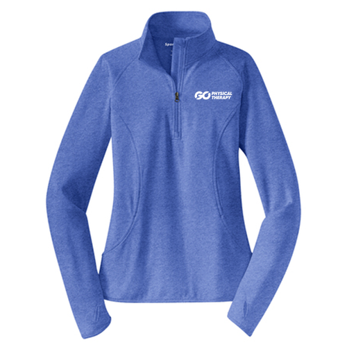 Sport Tek Ladies Sport Wick Stretch Half Zip Pullover -- True Royal Heather
