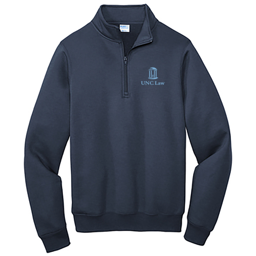 Port and Company Core Fleece Quarter-Zip Pullover Sweatshirt -- Navy