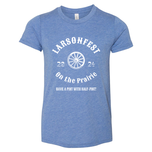 Youth Bella Canvas Triblend Jersey Short Sleeve Tee -- Blue Triblend