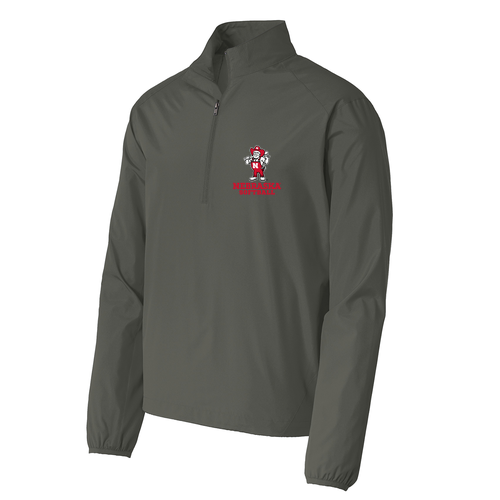 Softball Herbie Adult 1/2 Zip Pullover -- Grey Steel